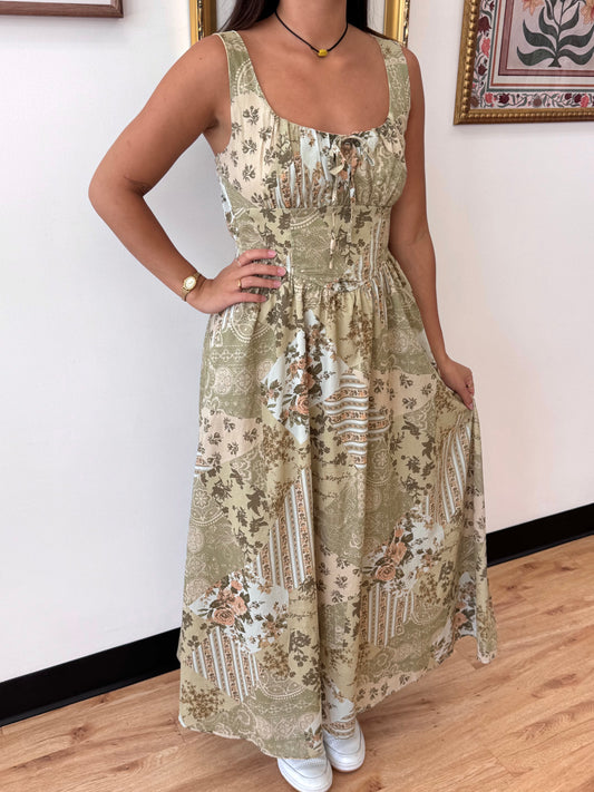Olive Garden Patchwork Dress