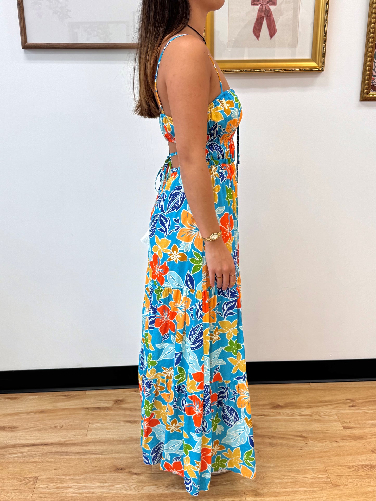Tropical Hibiscus Maxi Dress Dress