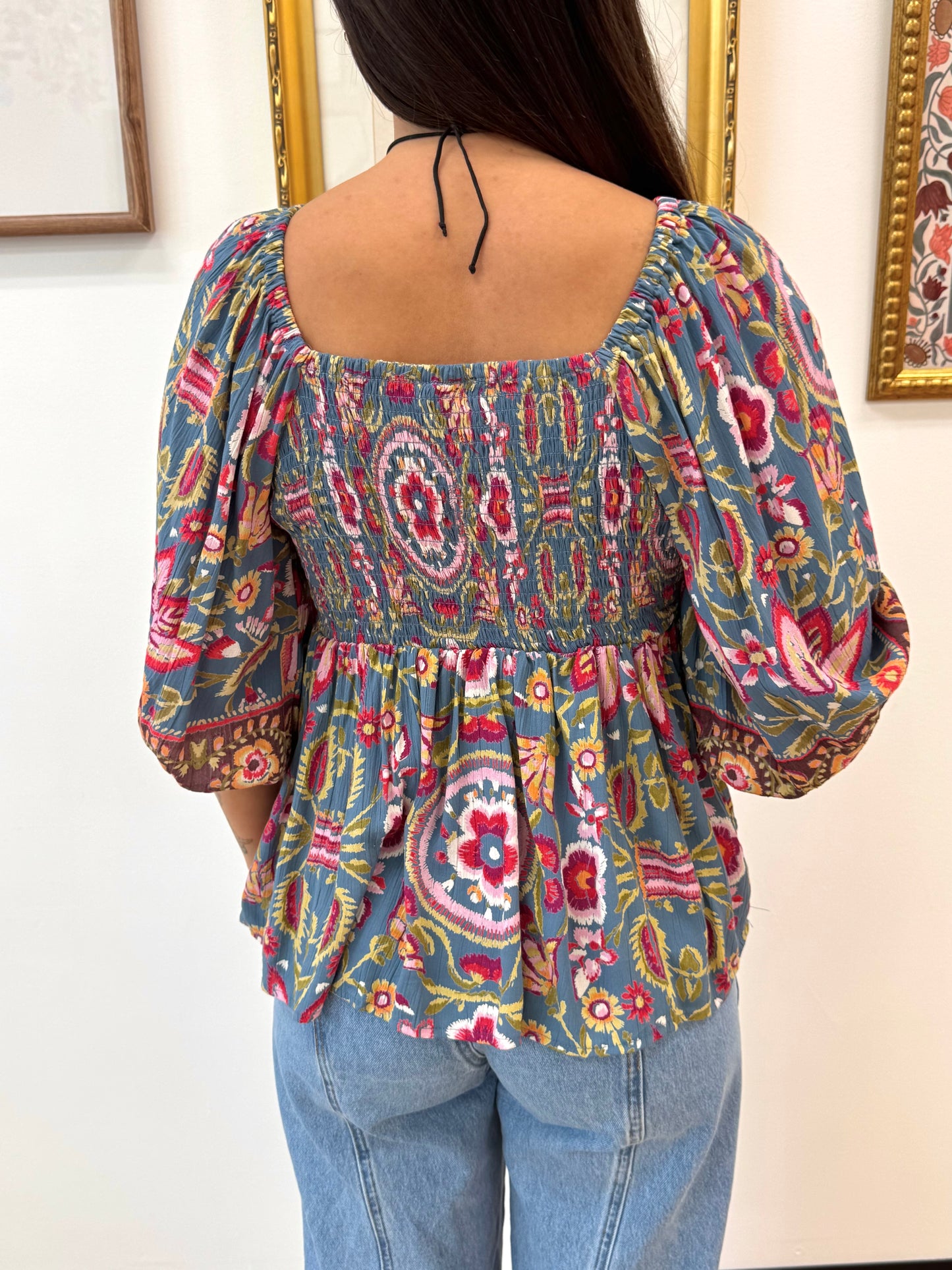 Printed Floral Blouse Top Shirts & Tops