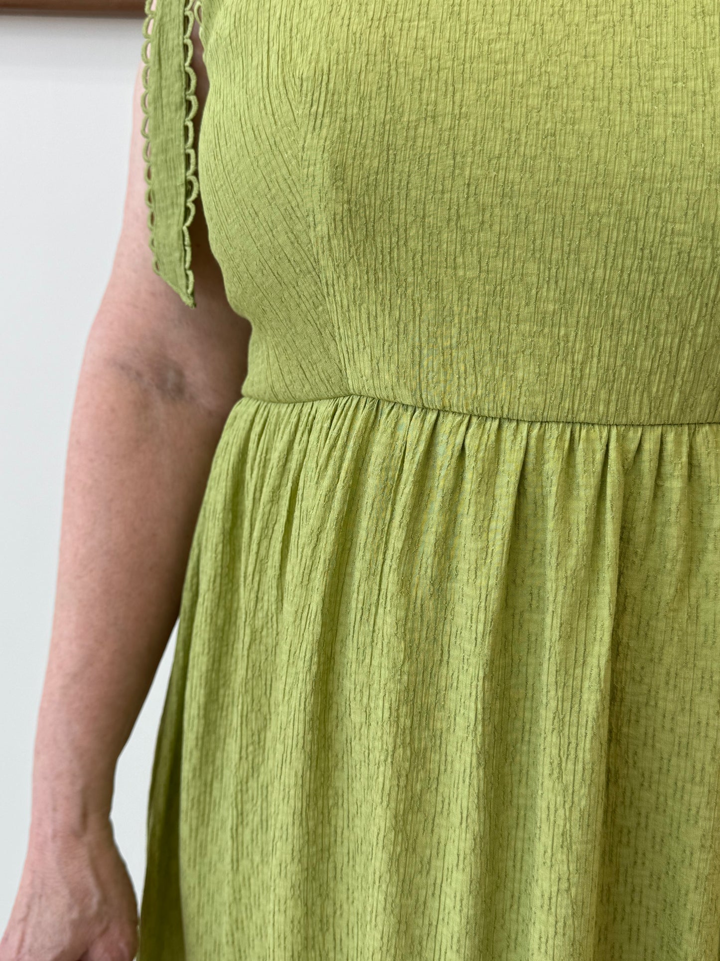 Plus Eyelet Green Maxi Dress Dress