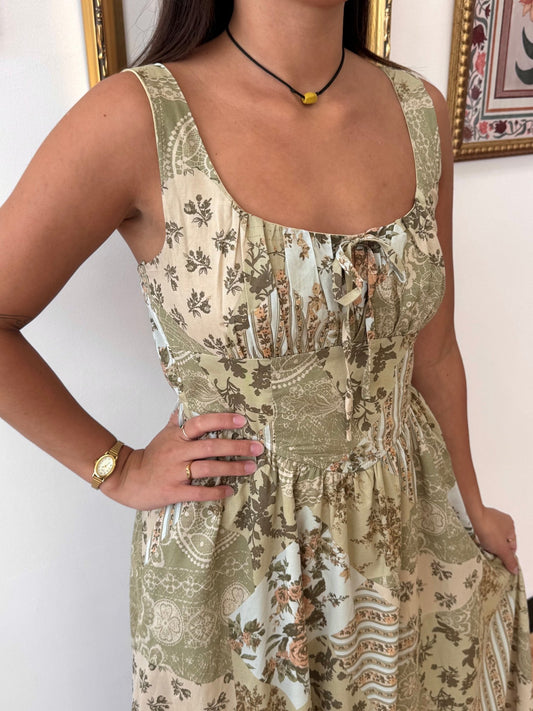 Olive Garden Patchwork Dress - Authenticity