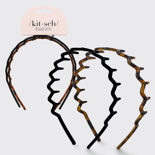 Zig Zag Headband 2pc - Black & Tort - Authenticity
