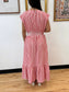 Pleated Waist Stripe Maxi Dress Dress