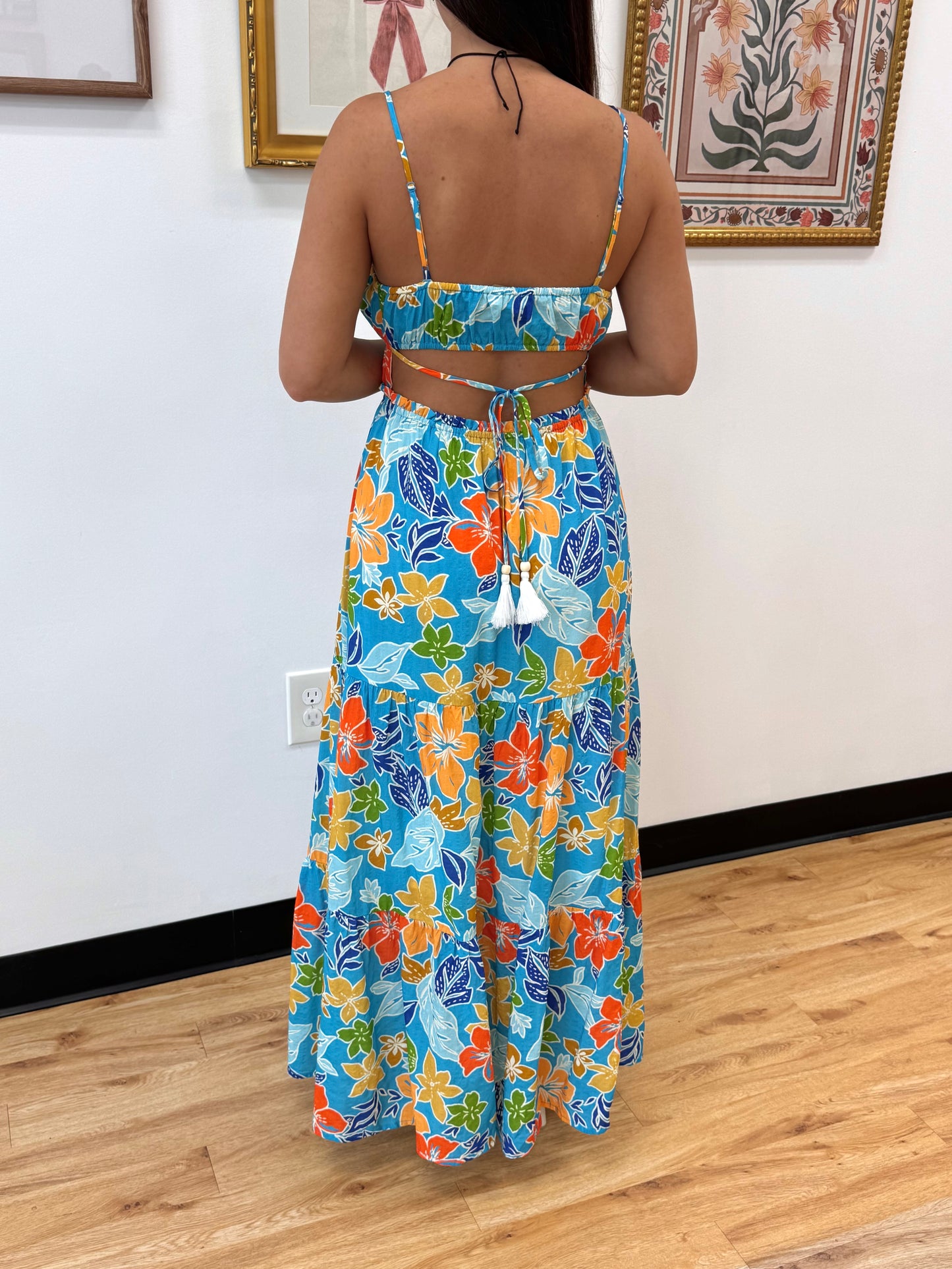 Tropical Hibiscus Maxi Dress Dress