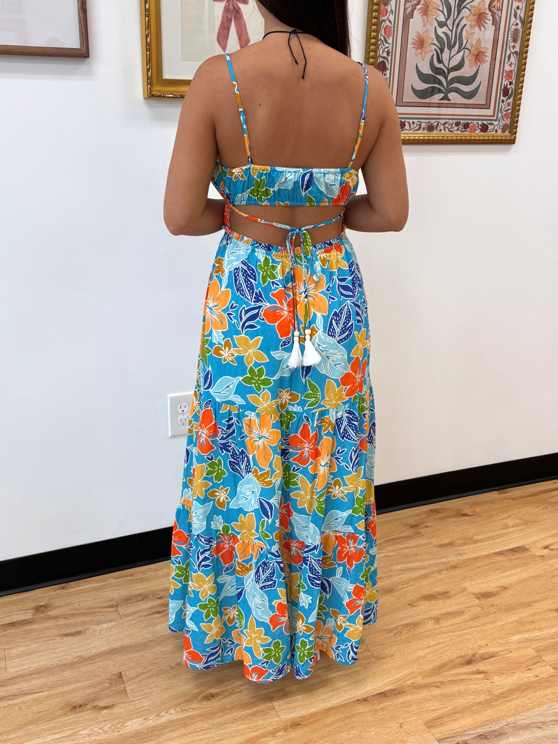 Tropical Hibiscus Maxi Dress Dress
