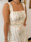 Detailed Floral Pattern Midi Dress Dress