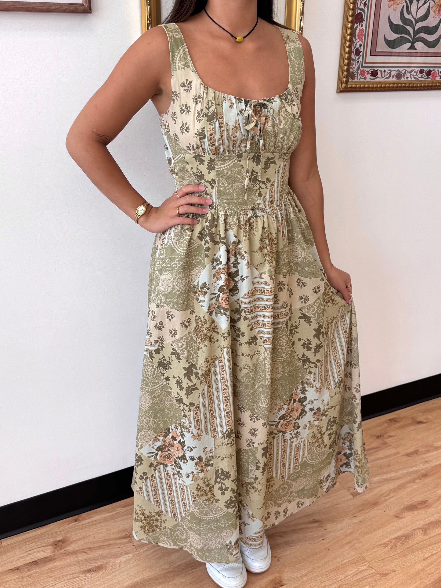 Olive Garden Patchwork Dress