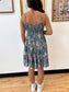 Teal Floral Smocked Dress Dress