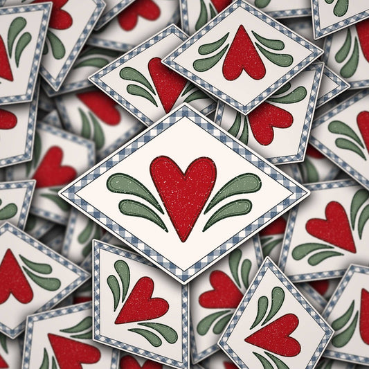 90's Heart Sticker Decorative Stickers