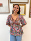 Printed Floral Blouse Top Shirts & Tops