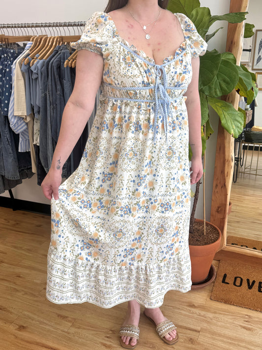 Plus Floral Sweetheart Dress Dress