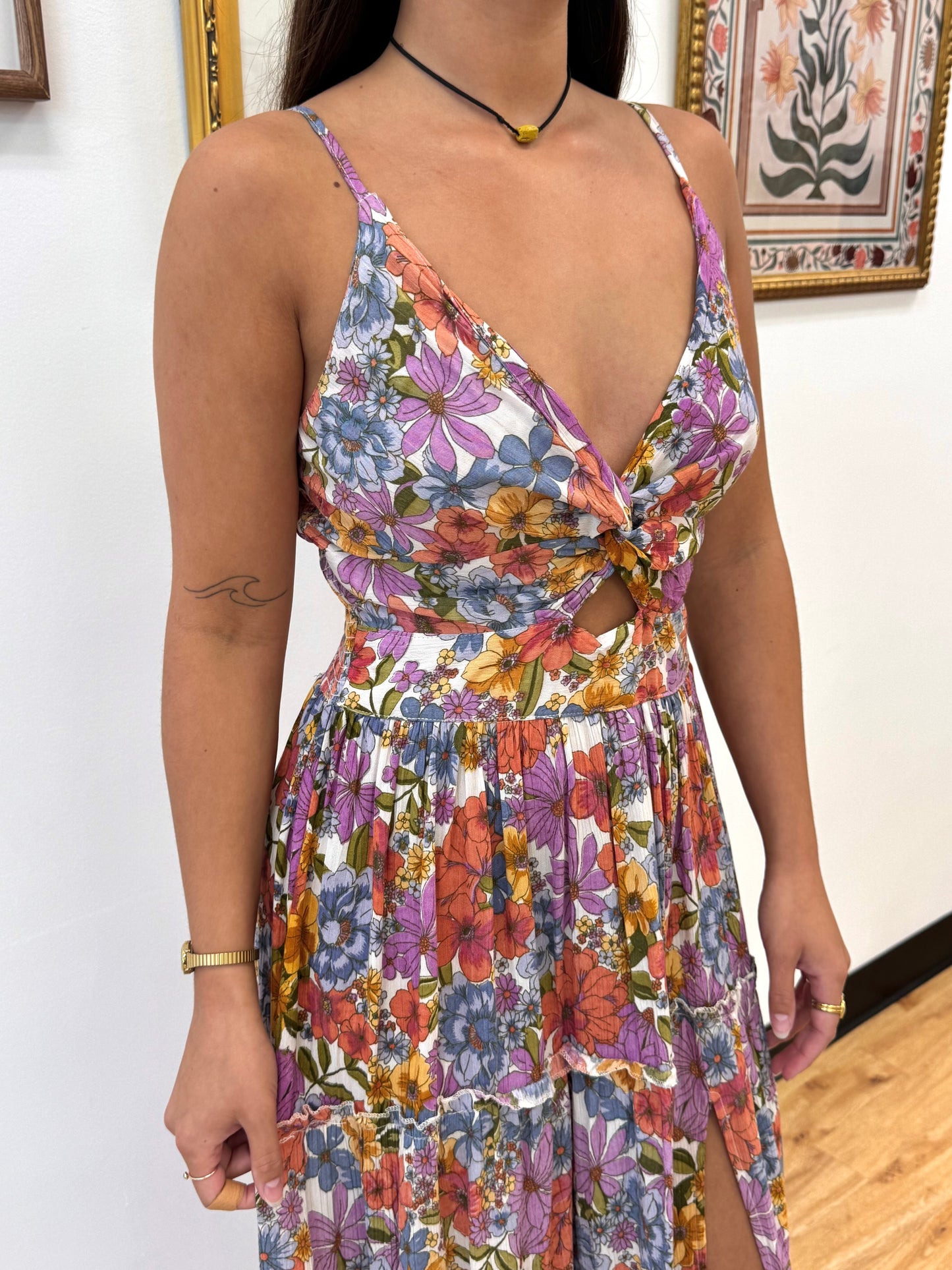 Bright Floral High Low Dress Dress