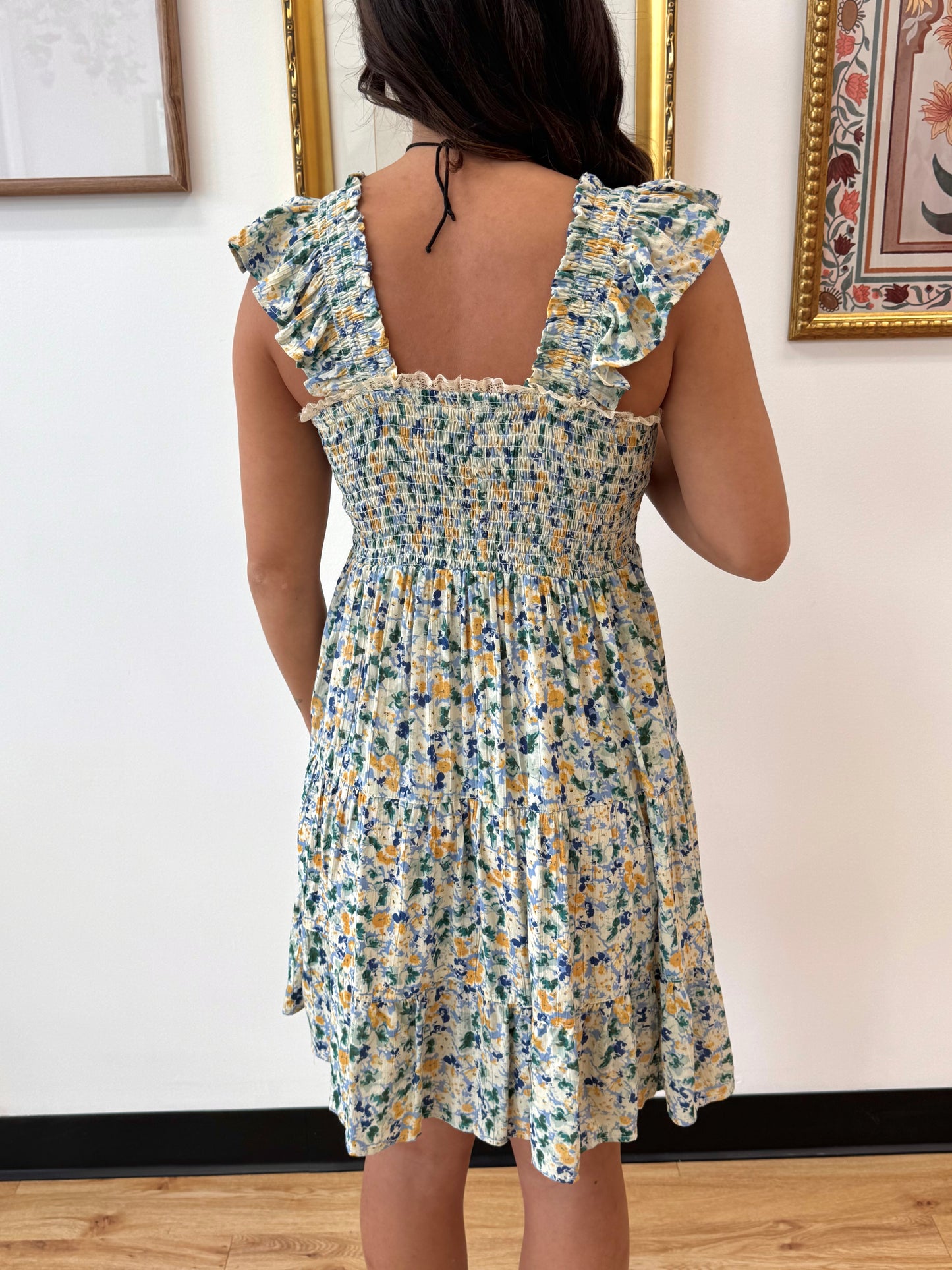 Floral Flutter Smocked Dress Dress