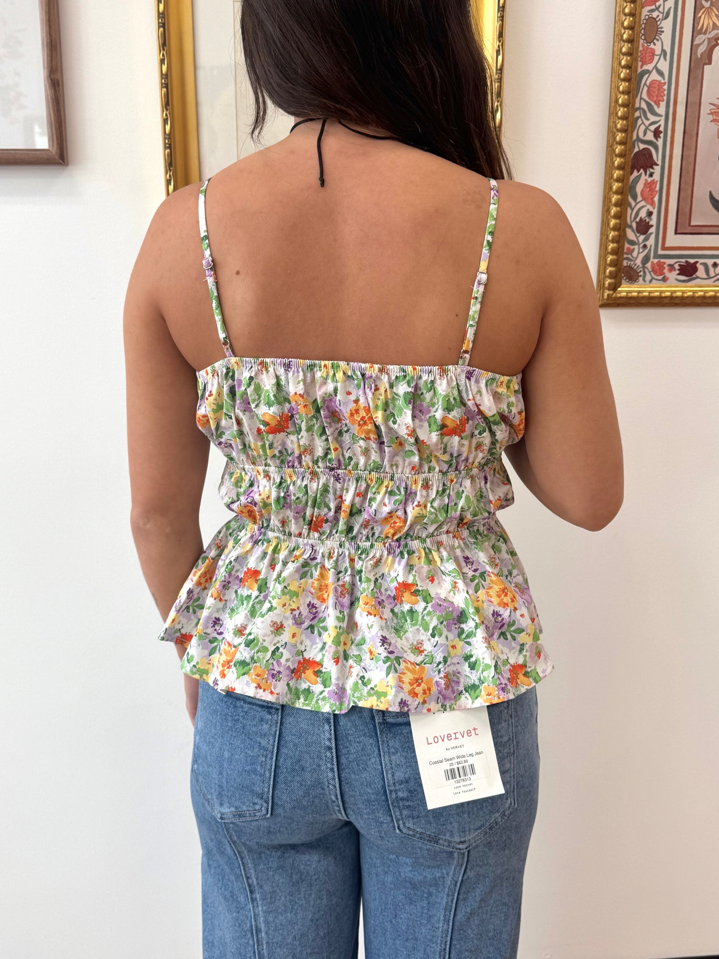 Daisy Tie Front Tank Top Shirts & Tops