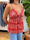 Red Paisley Tank Top Shirts & Tops