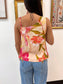 Asymmetric Cowl Neck Floral Tank Shirts & Tops