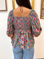 Printed Floral Blouse Top Shirts & Tops
