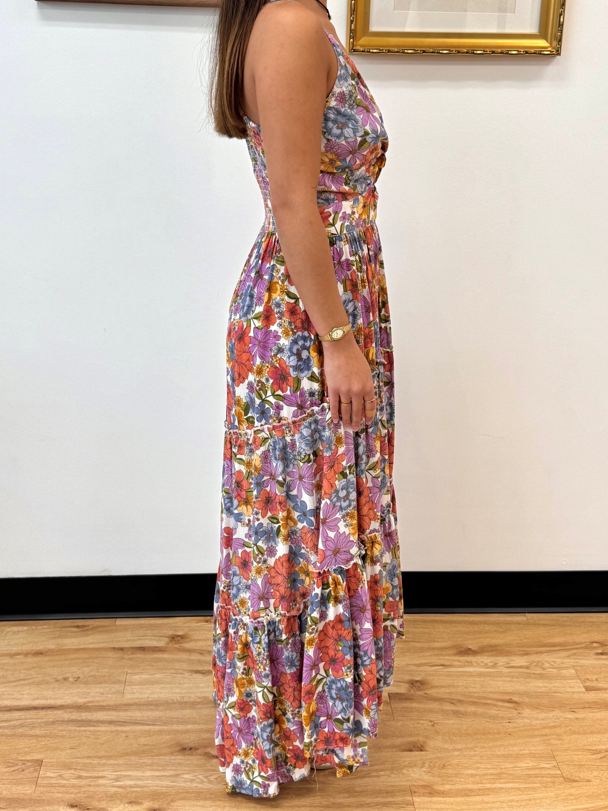 Bright Floral High Low Dress Dress