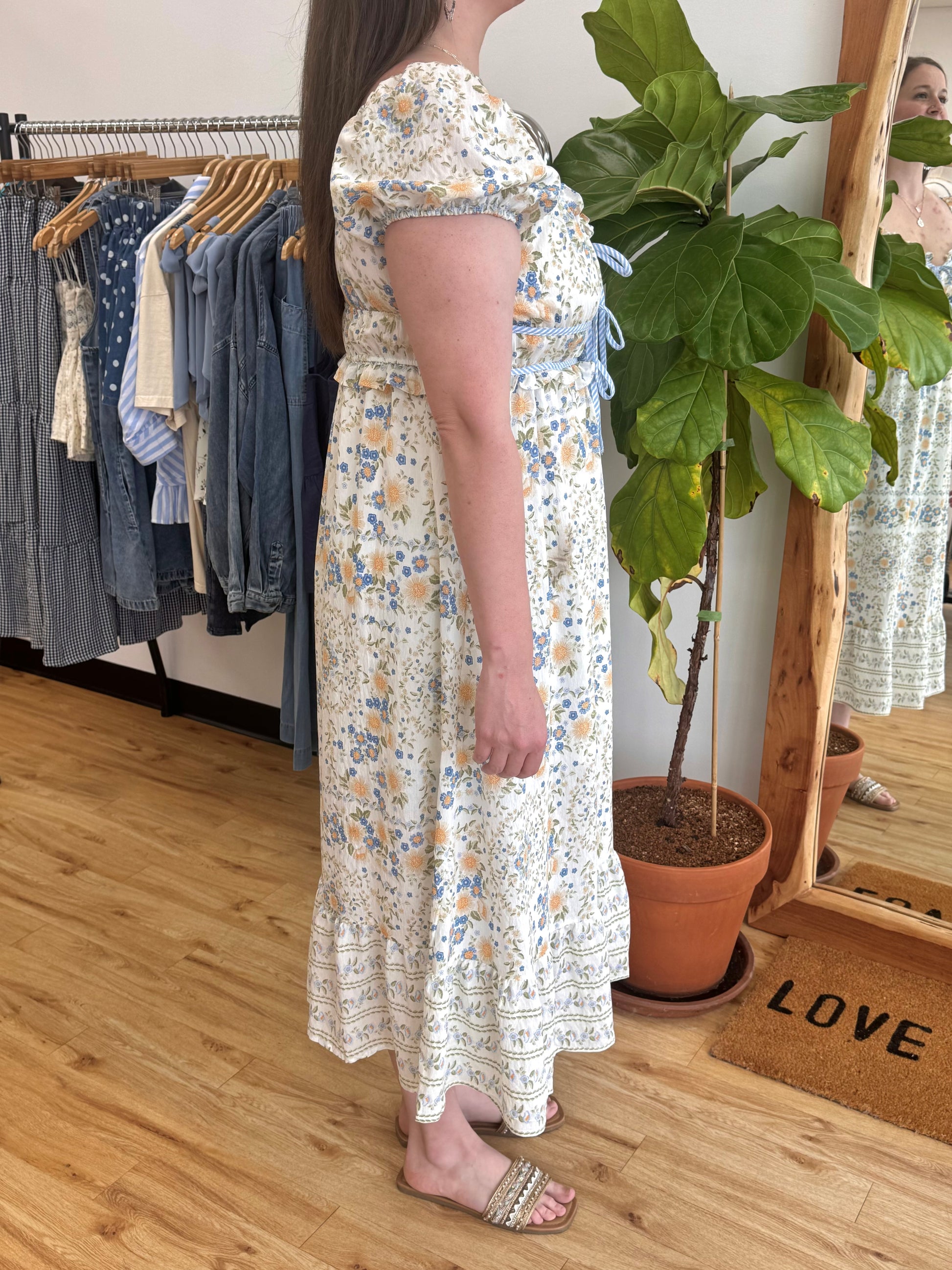 Plus Floral Sweetheart Dress Dress