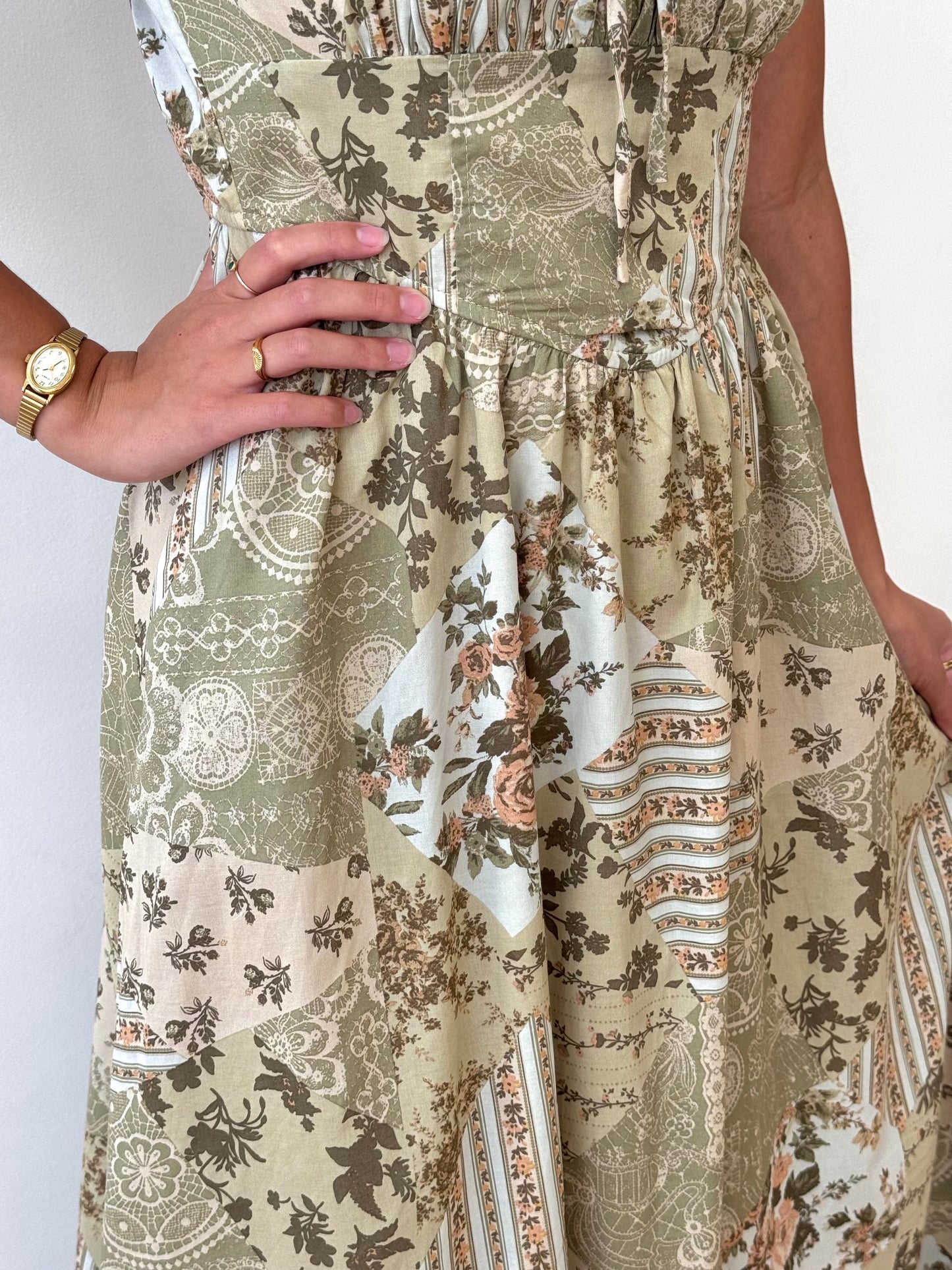 Olive Garden Patchwork Dress