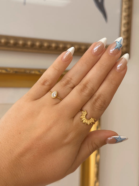 Rising Sun Radiant Ring Ring