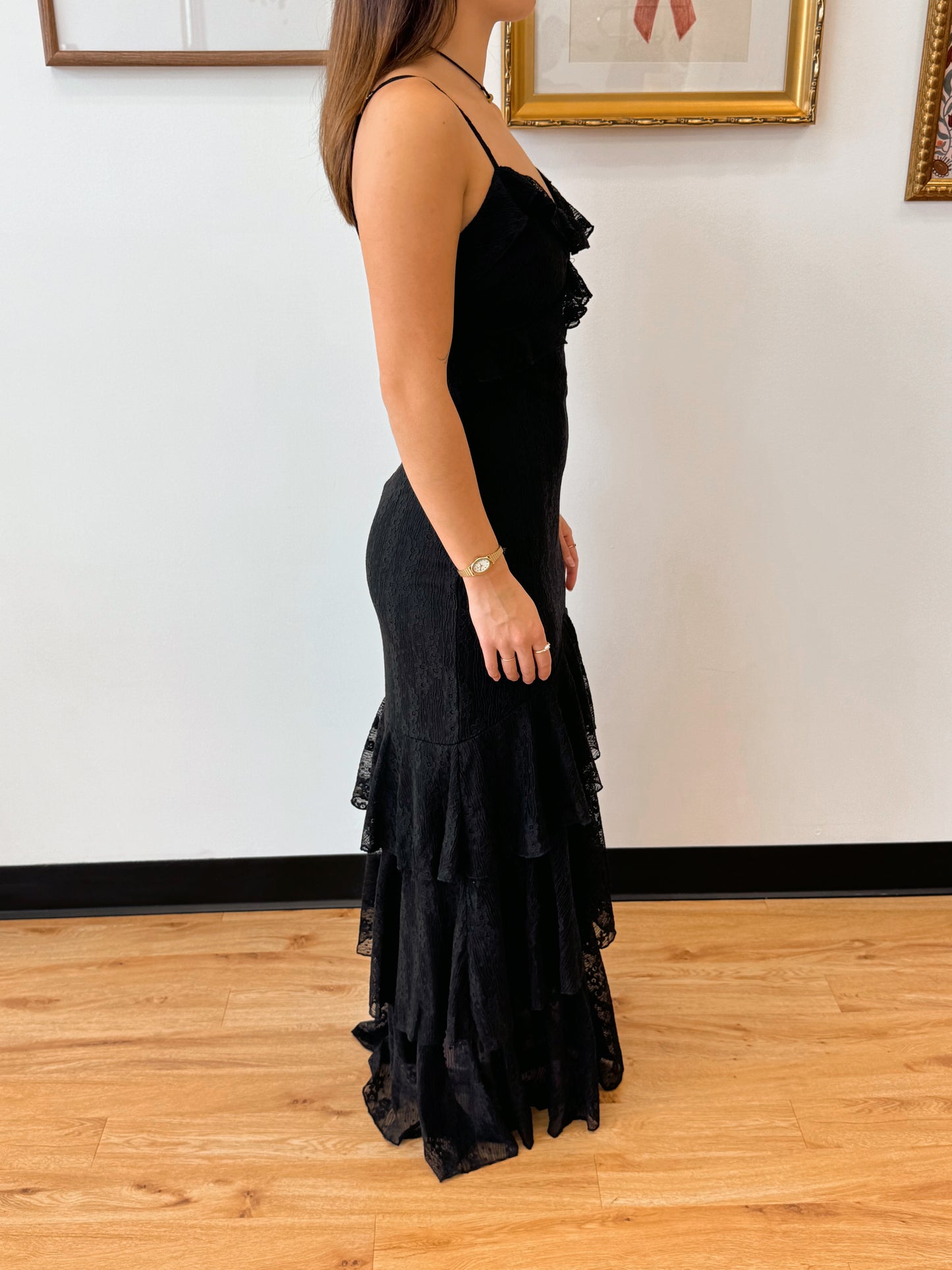 Tiered Black Lace Dress Authenticity Tiered Black Lace Dress Authenticity