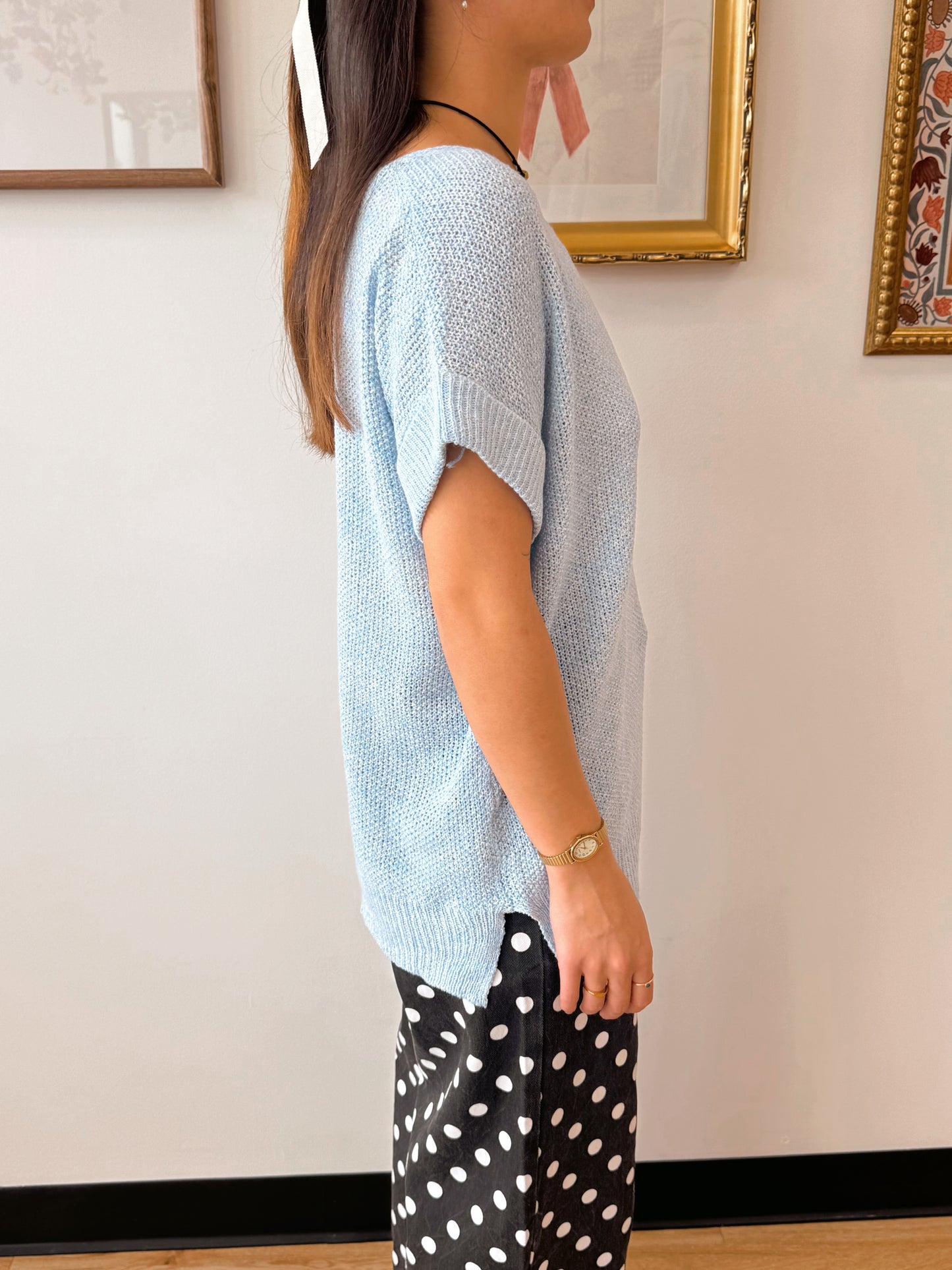 Lightweight Easy Knit Pullover Shirts & Tops