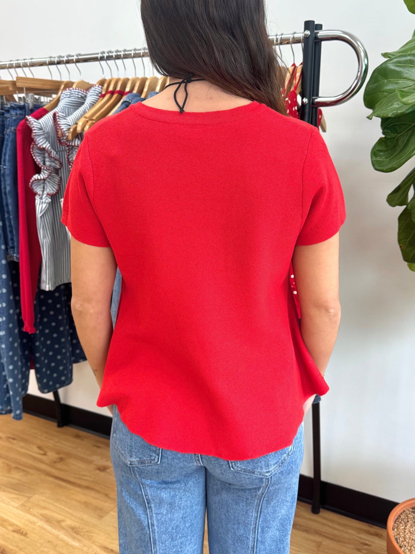 Fit & Flare Button Up Top Shirts & Tops