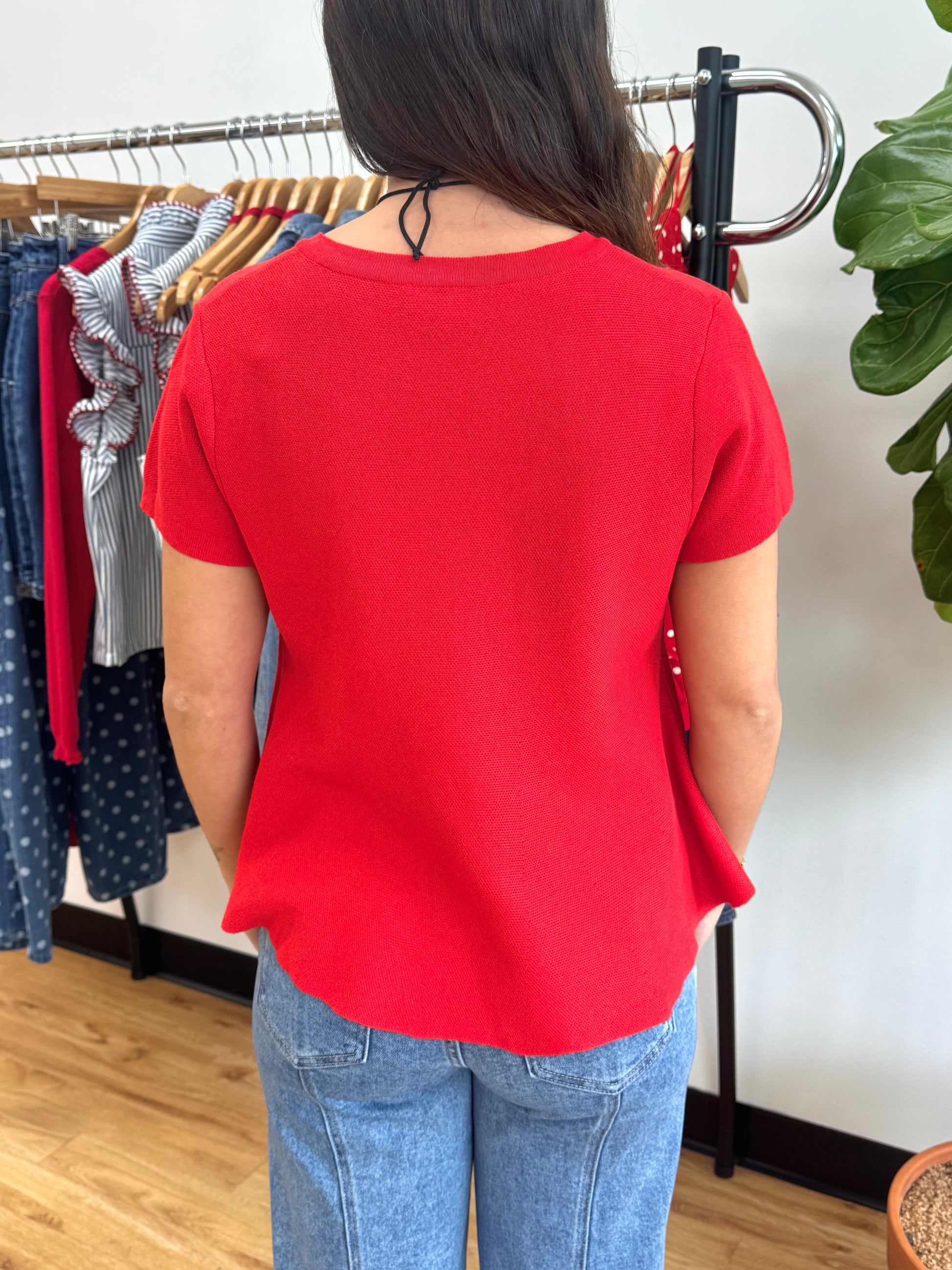 Fit & Flare Button Up Top Shirts & Tops
