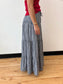Gingham Tiered Maxi Skirt Skirt