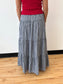 Gingham Tiered Maxi Skirt Skirt
