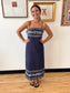 Embroidered Border Cotton Midi Dress Dress
