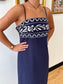 Embroidered Border Cotton Midi Dress Dress
