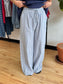 Striped Cotton Wide-Leg Pants Pants
