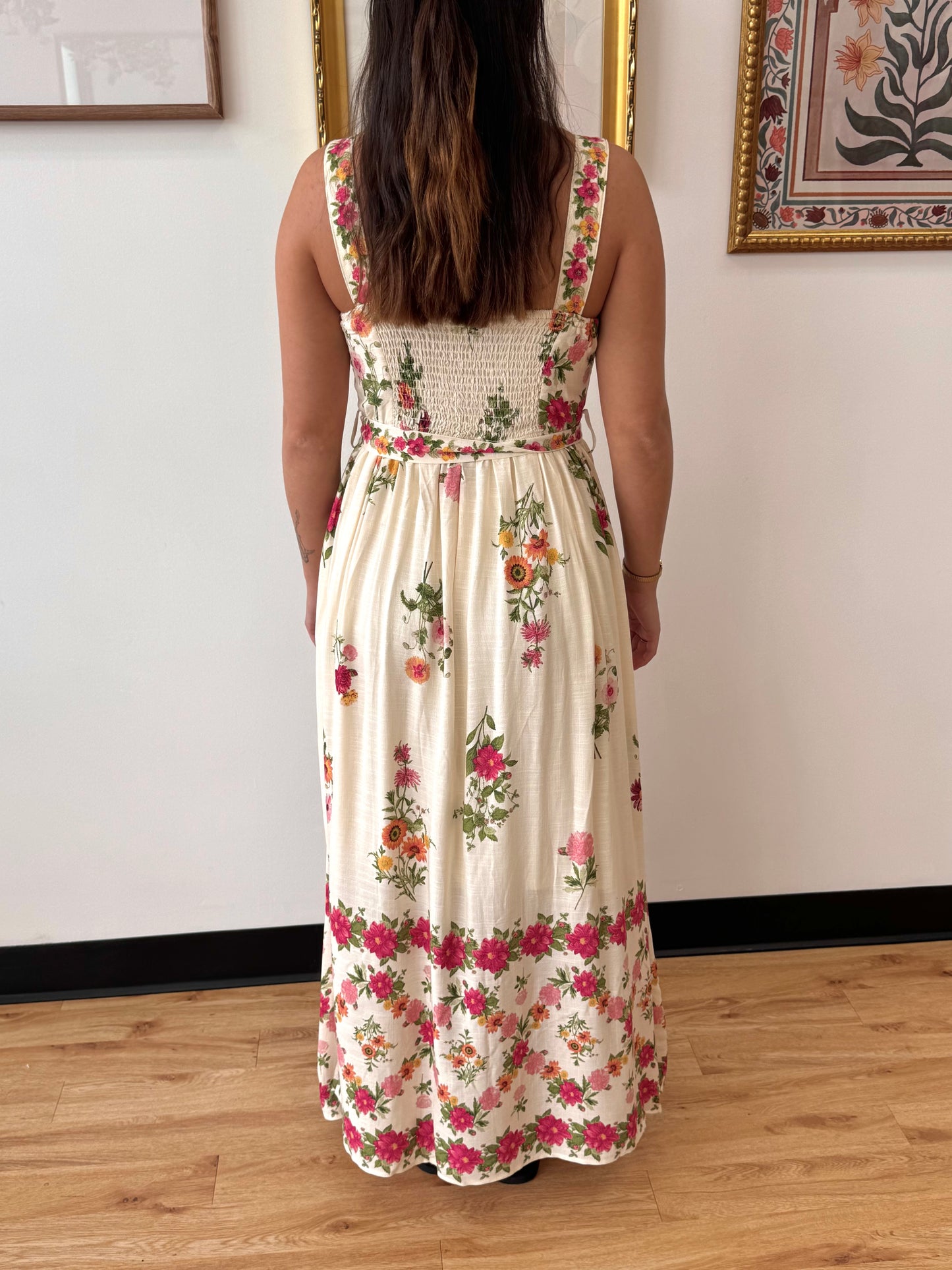 Pink Floral Trellis Dress Dress