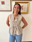 Striped Bow Tie Tank Top Shirts & Tops