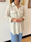 Sage Striped Button Down Top Shirts & Tops