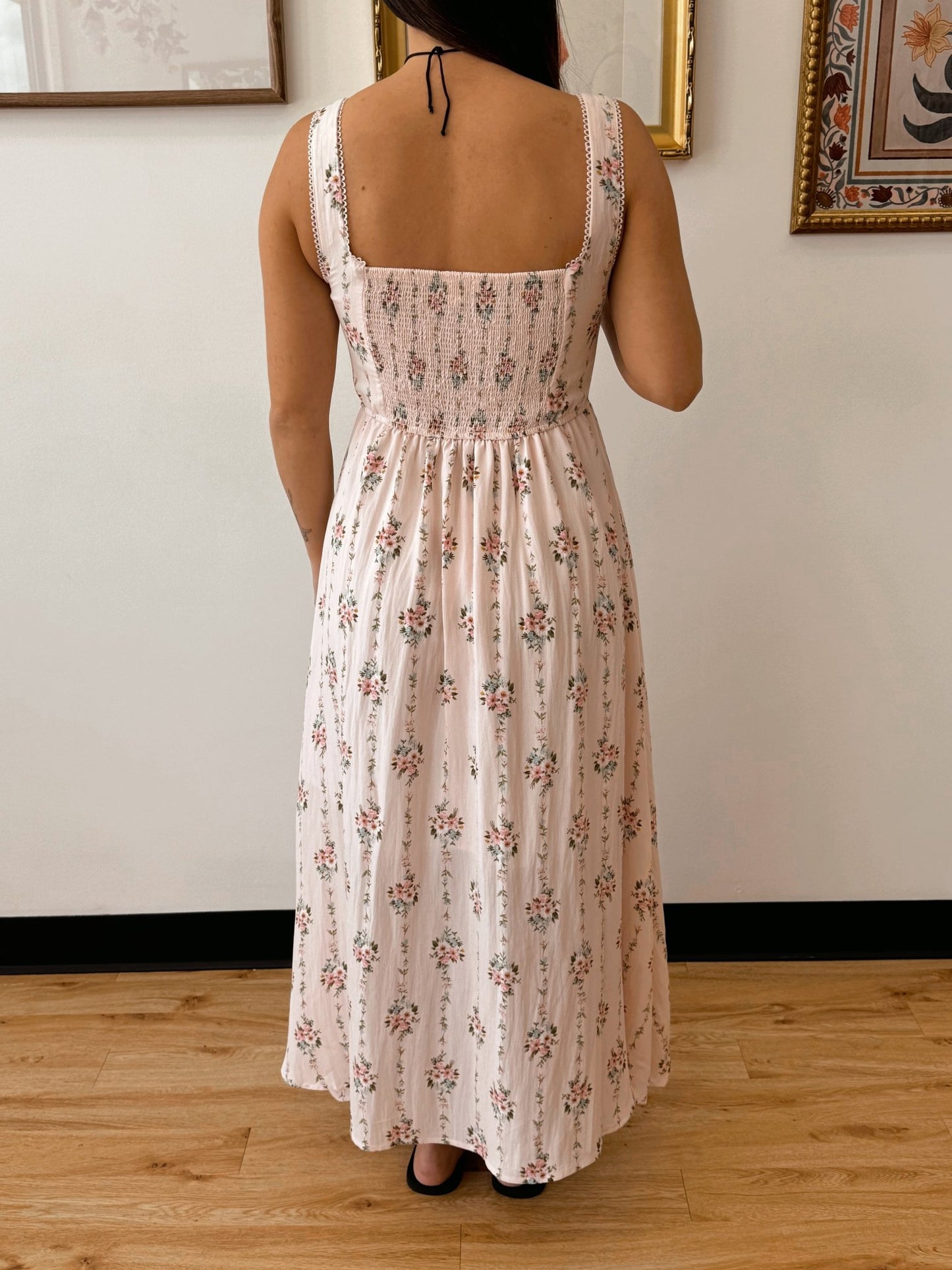 Blush Corset Floral Dress Dress