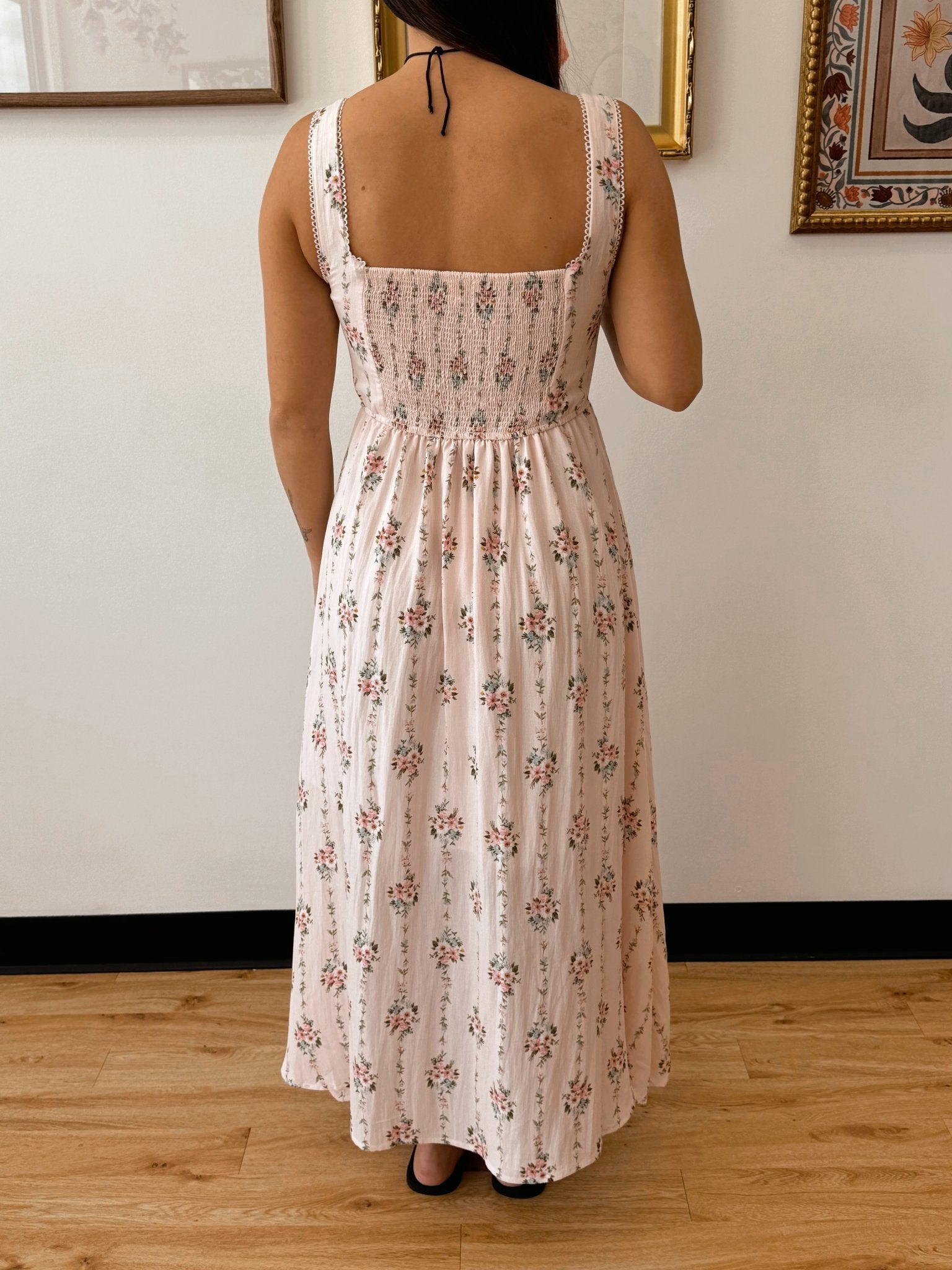 Blush Corset Floral Dress Dress