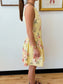 Boatneck Yellow Floral Dress Dress