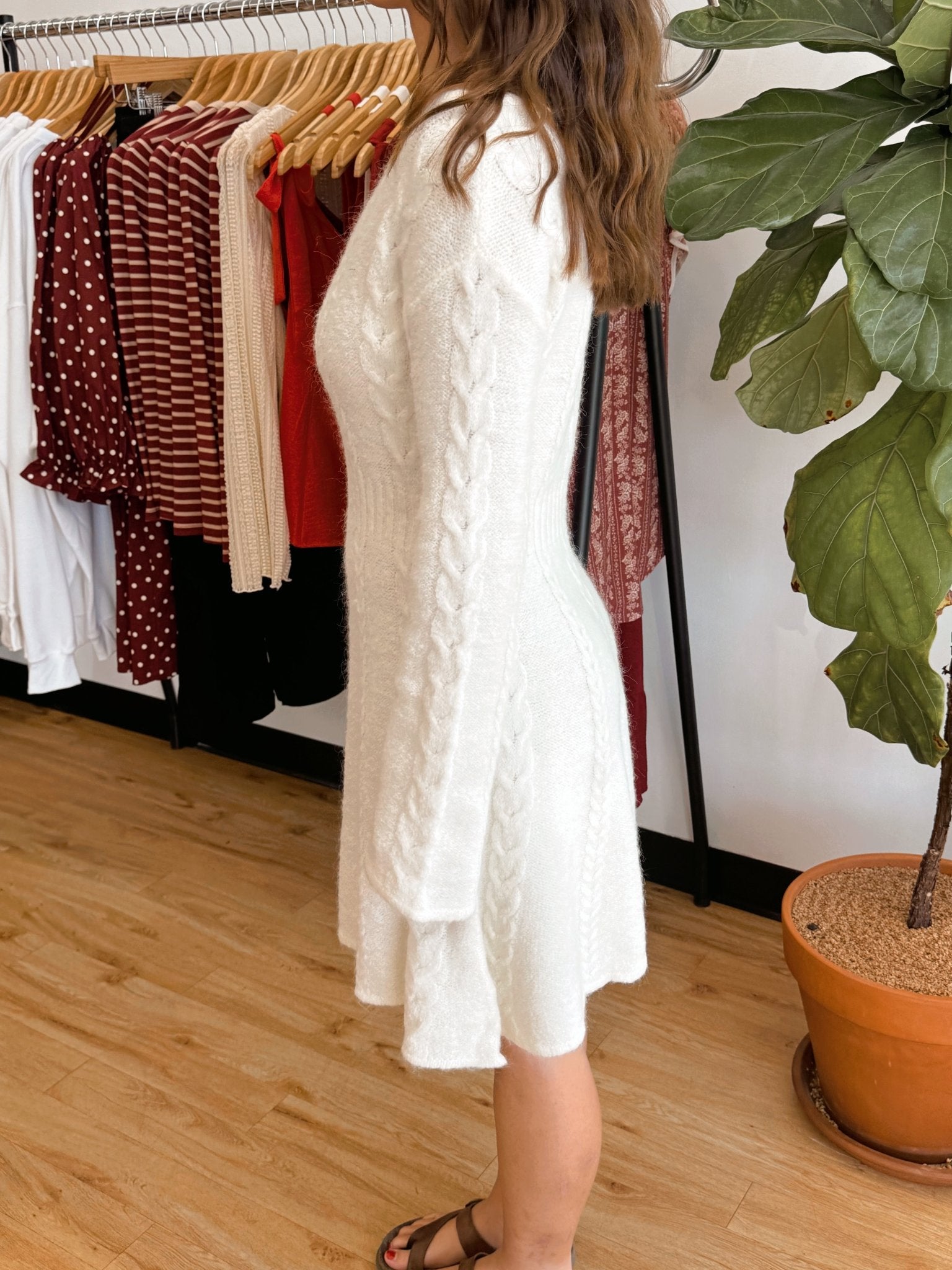Cable Knit Flare Sweater Dress Authenticity Cable Knit Flare Sweater Dress Authenticity