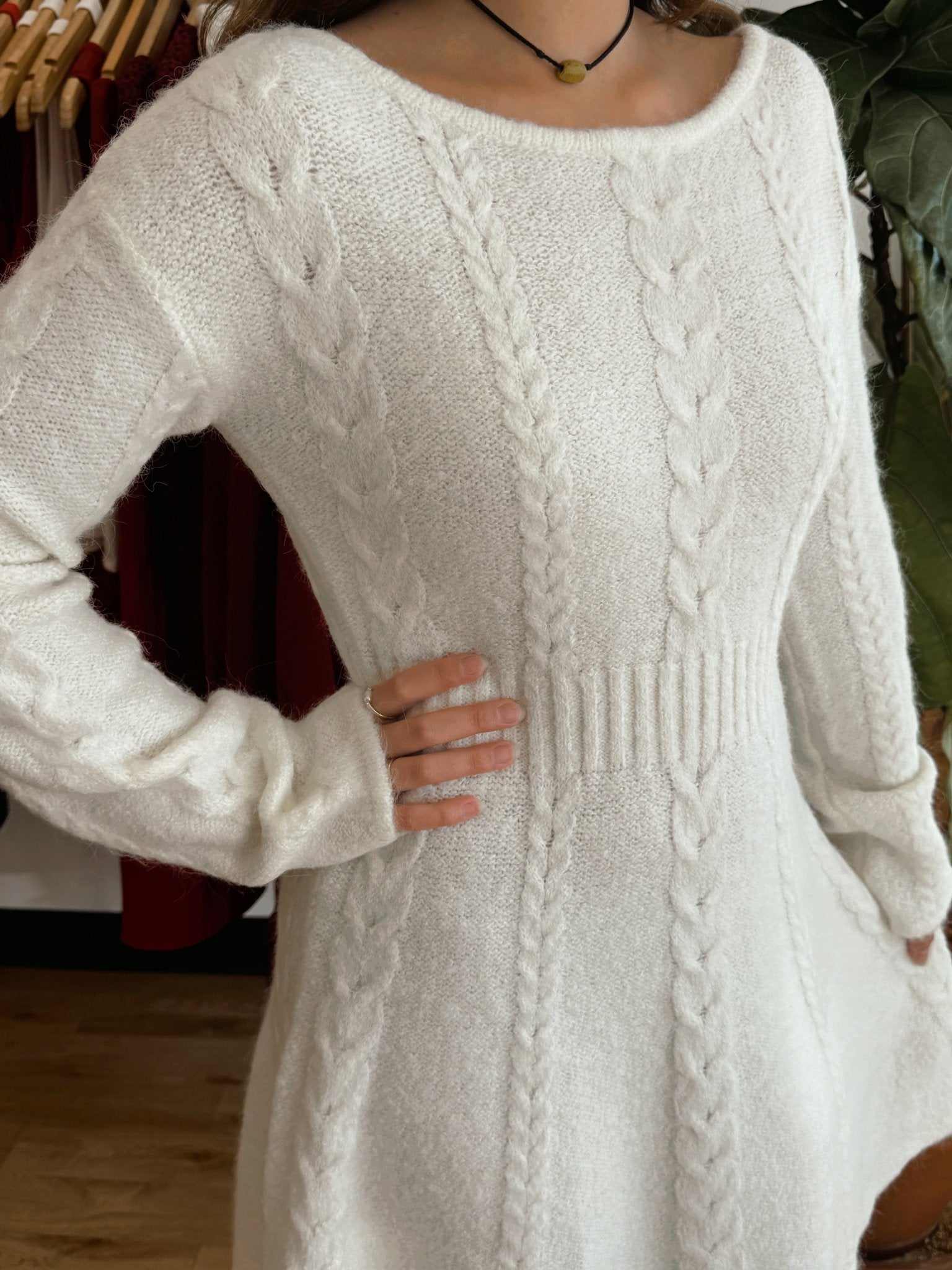 Cable Knit Flare Sweater Dress Authenticity Cable Knit Flare Sweater Dress Authenticity