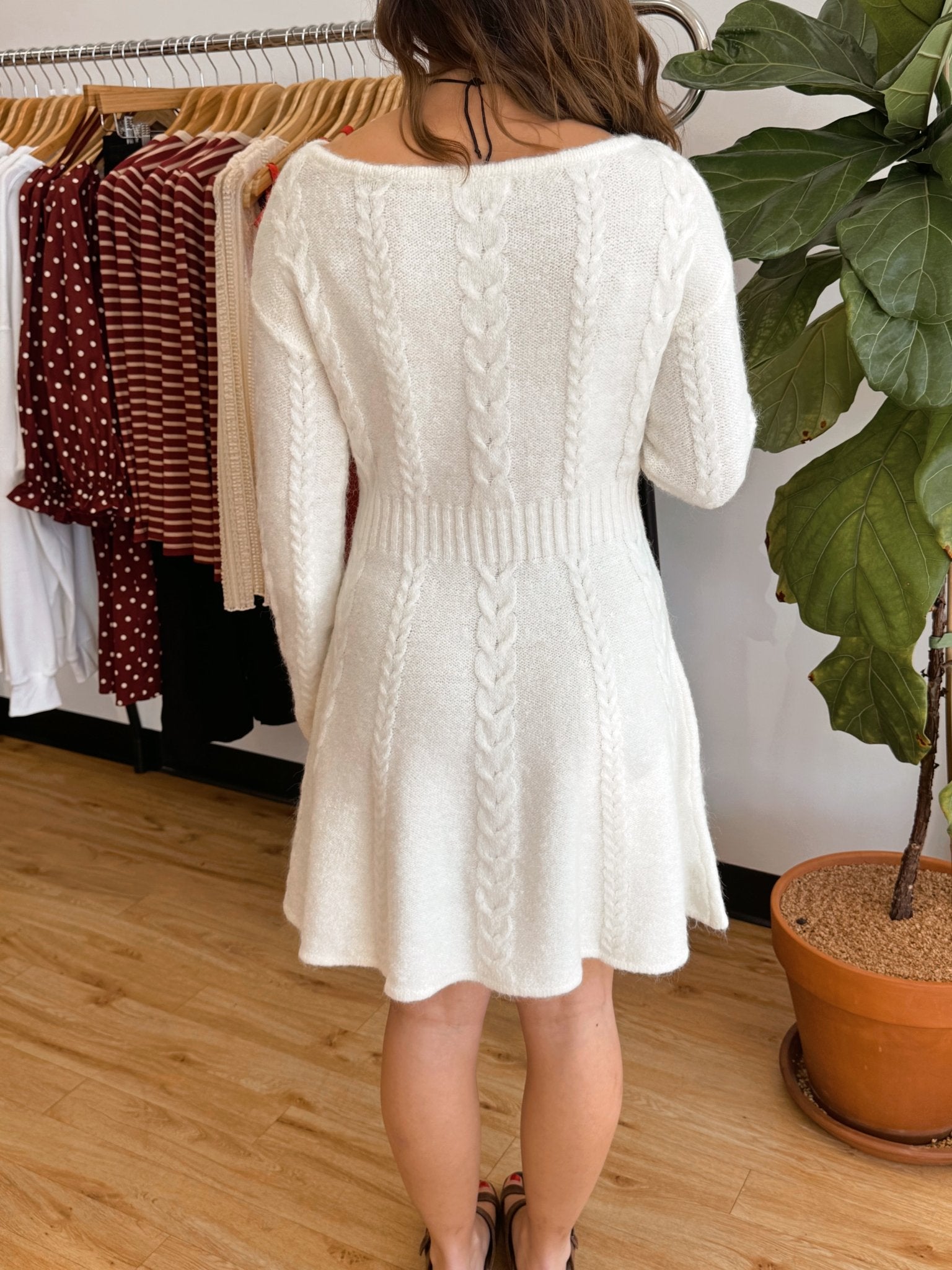 Cable Knit Flare Sweater Dress Authenticity Cable Knit Flare Sweater Dress Authenticity