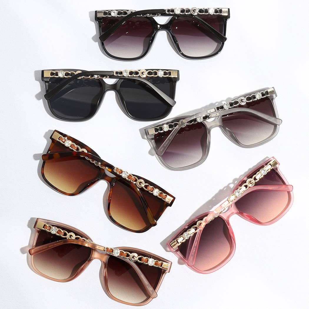 Chain-Link Arm Sunglasses Sunglasses