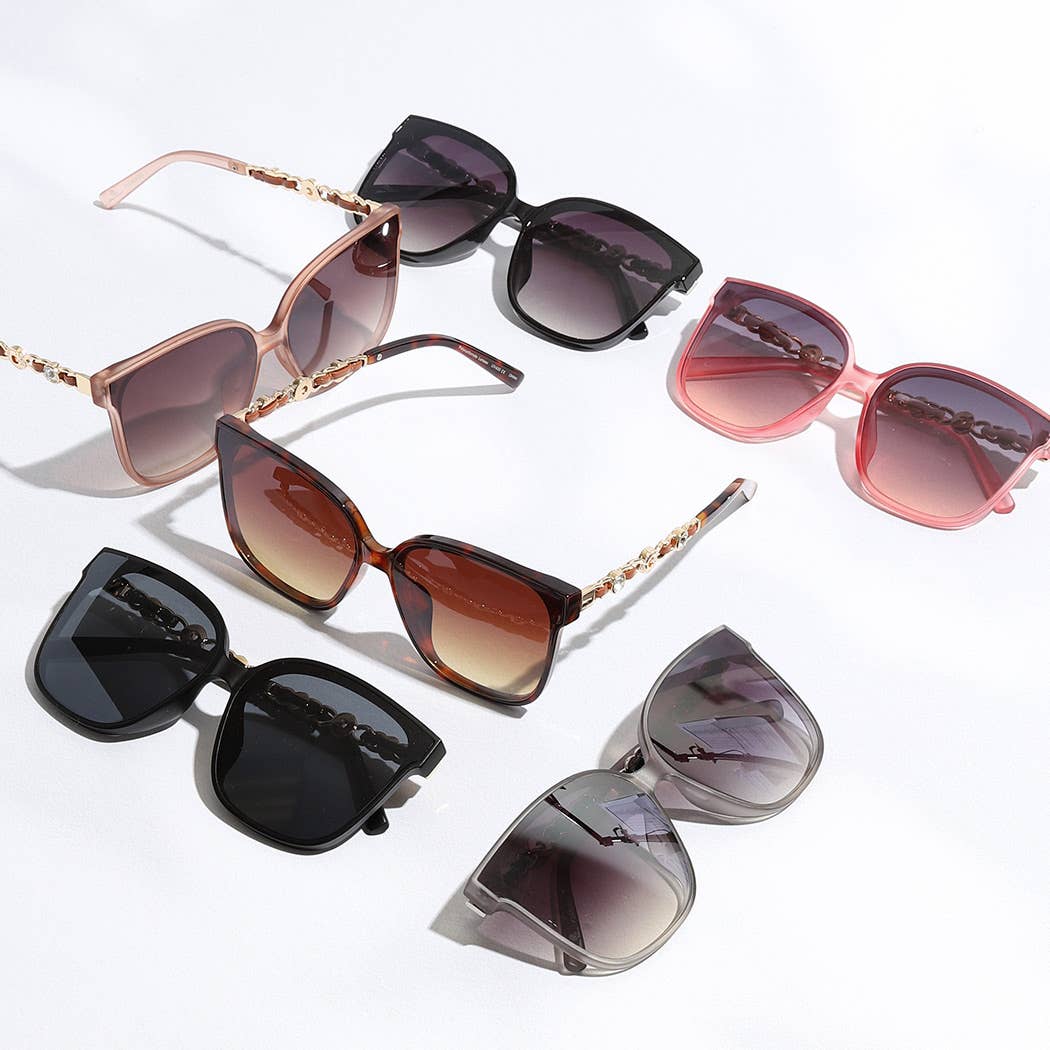Chain-Link Arm Sunglasses Sunglasses