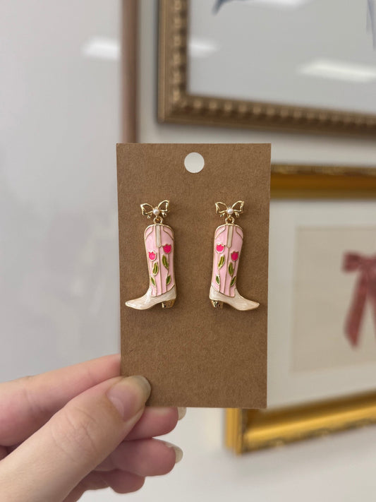 Cowgirl Boot Charm Earrings Earrings