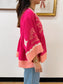 Embroidered Pink Flowy Top Shirts & Tops
