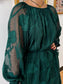 Emerald Floral Dinner Dress Dress