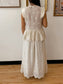 Eyelet Cream Skirt Skirt