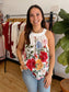 Floral Print Halter Top Shirts & Tops